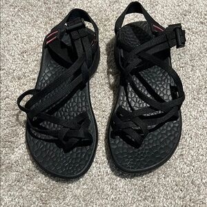 Chaco Black Strappy Sandals